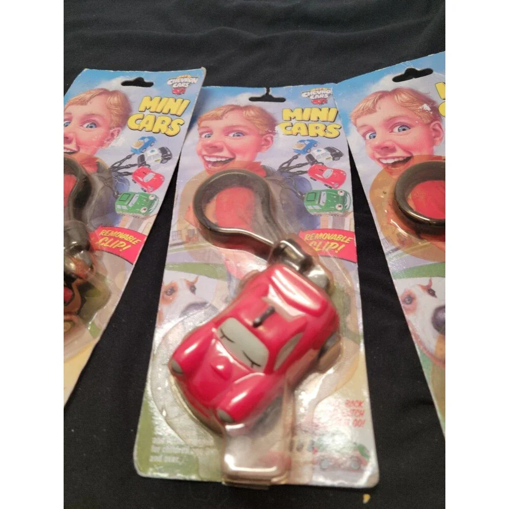 New/Still Sealed Chevron Mini Cars w/Removeable Clip Pull Back Start
